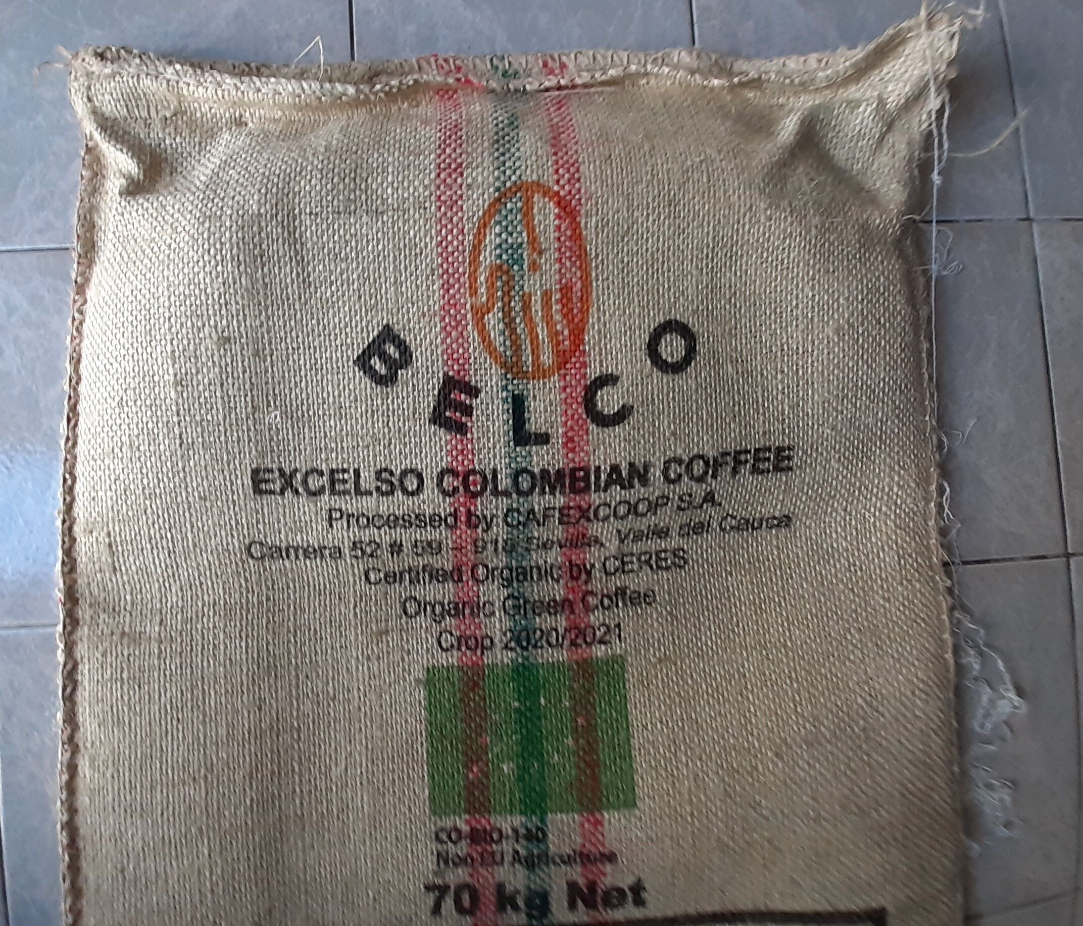 Coffee burlap bag colombia fabrica