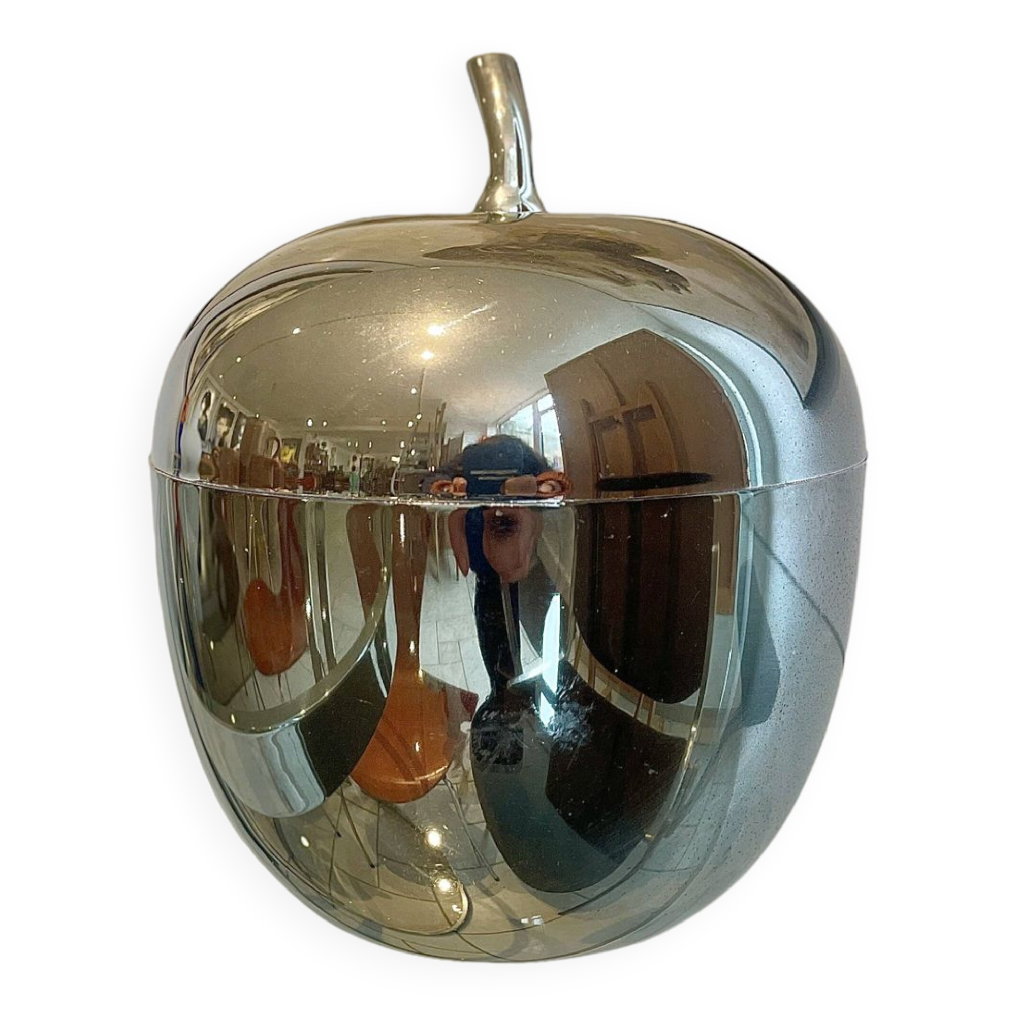 Silver metal ice cube