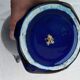 Large antique blue earthenware vase