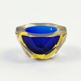 Cendrier/bol Sommerso en verre de Murano à facettes diamantées par Mandruzzato, années 1970