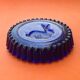 1970s ashtray / empty pocket cobalt blue glass