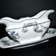 Antique Empire style porcelain sauceboat, hand-painted