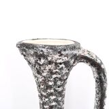 Fat Lava grey ceramic jar by Marius Giuge, Vallauris, 1970s