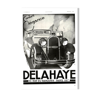 Affiche vintage années 30 Delahaye