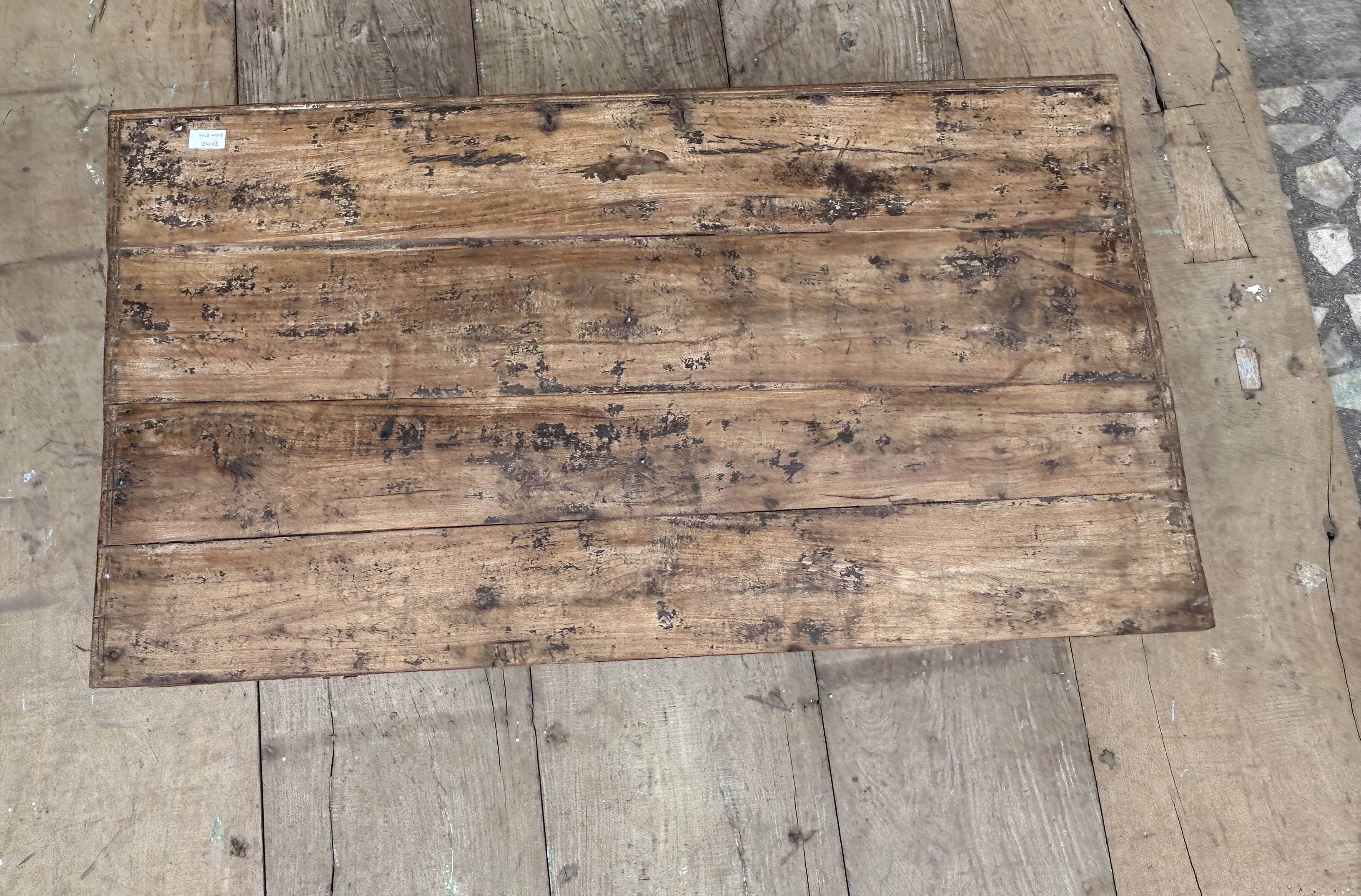 bench - teak chest from Burma with original fittings