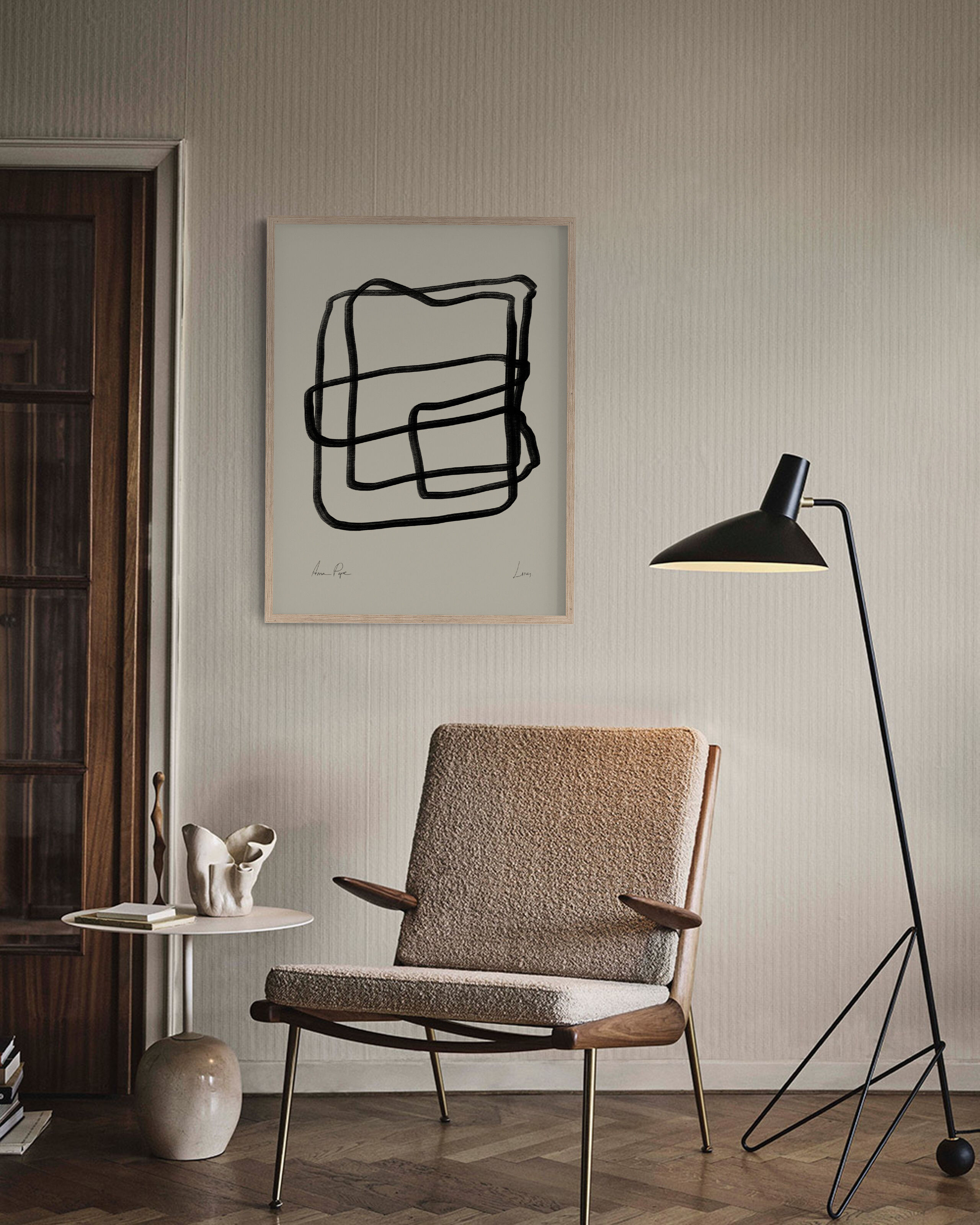 Framed abstract giclee art print 50x70cm
