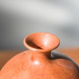 Pair of 1980s-90s Terracotta Vases – Minimalist Organic Shapes