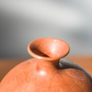 Pair of 1980s-90s Terracotta Vases – Minimalist Organic Shapes