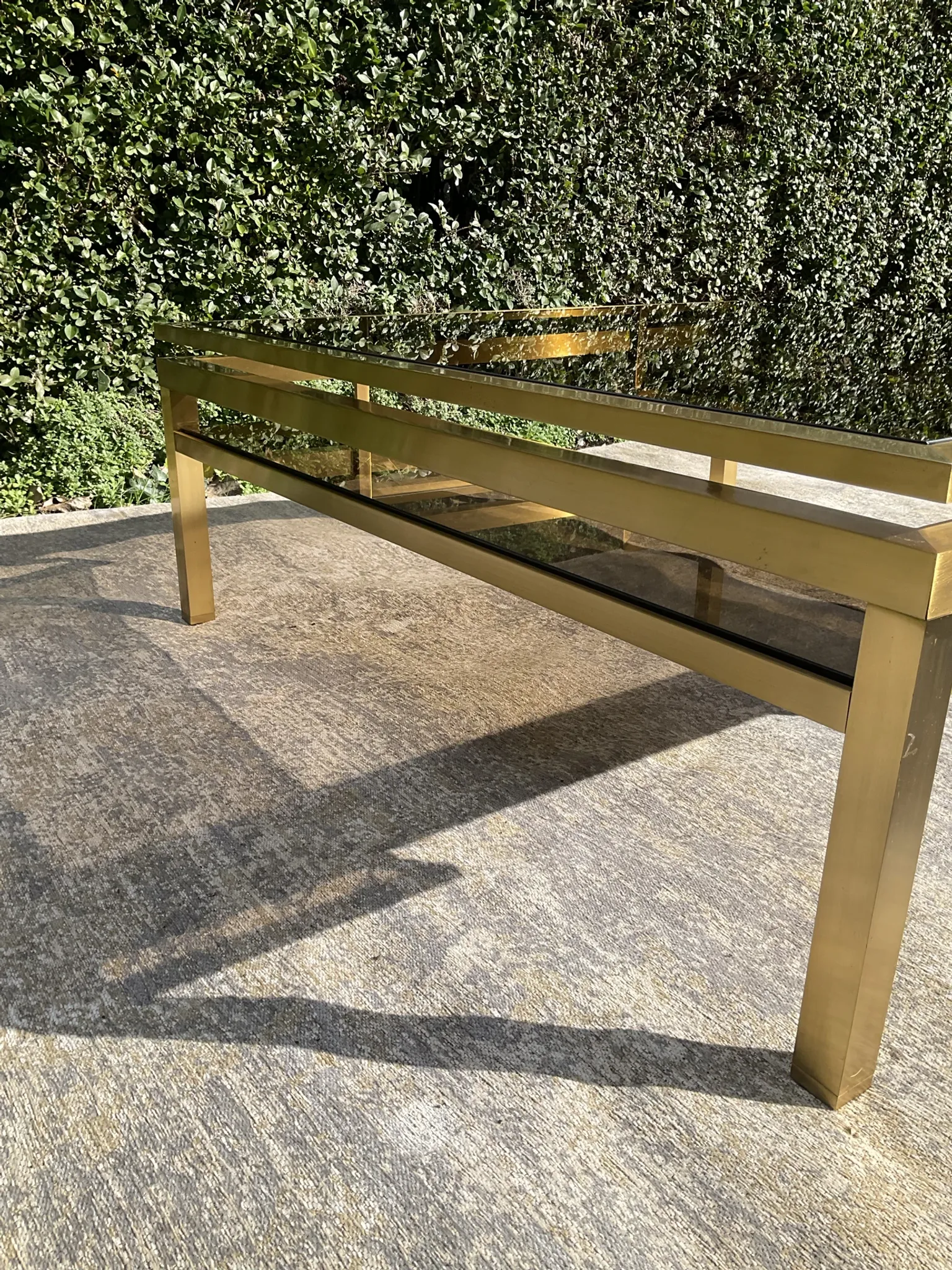 Grande table basse Guy Lefèvre pour maison Jansen années 70