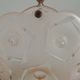 French Art Deco Stamped 1053 Pink Glass Plafonnier Hanging Light Pink Ropes