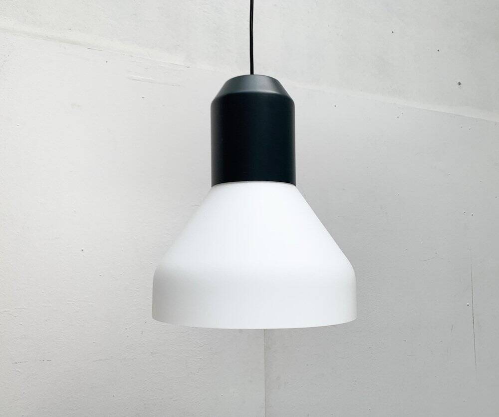 Minimalist bell-shaped pendant lamp in metal and glass, Italian by Sebastian Herkner for Classicon.
