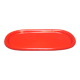 Oval red ceramic dish Italy 60s