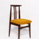 Beech chair with ochre boucle upholstery in mid-century style, Mr. Zielinski, Europe, 1960s.