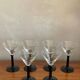 6 verres pied noir