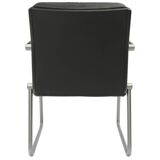 A pair of Bauhaus armchairs, chromed steel tubes, leather, Germany, 1970