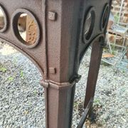 Industrial console table in cast iron and marble