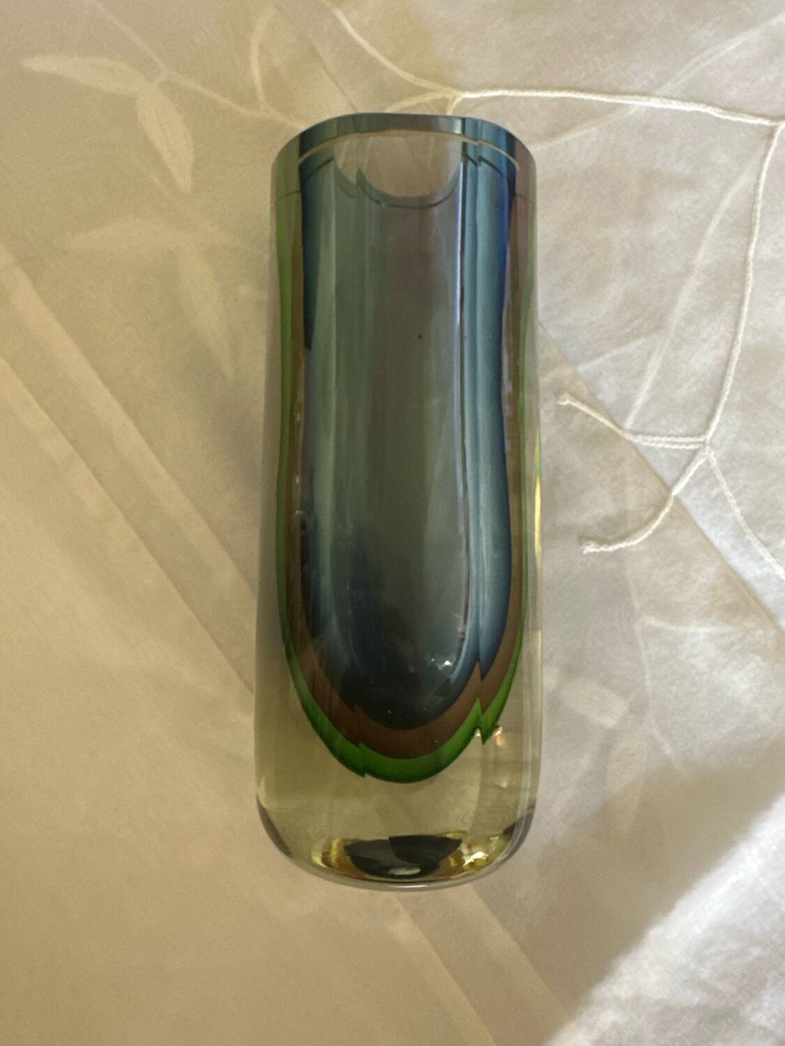 Murano Sommerso Crystal Vase Design Flavio Poli for Seguso Vintage