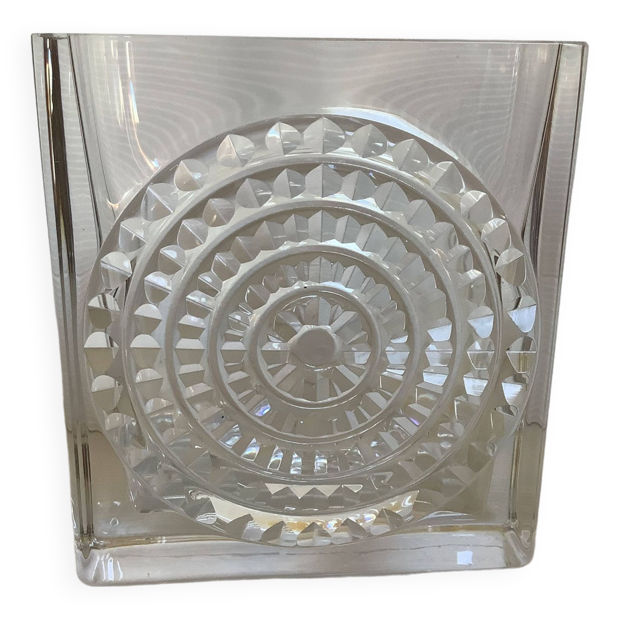 Diamond point crystal vase Germany