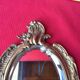 Hand painted gilt bronze nineteenth century louis xv age 1900 canted mirror