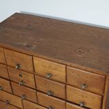 Armoire d'apothicaire vintage allemande en pin et chêne, années 1950