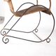 Pair of rattan and iron armchairs