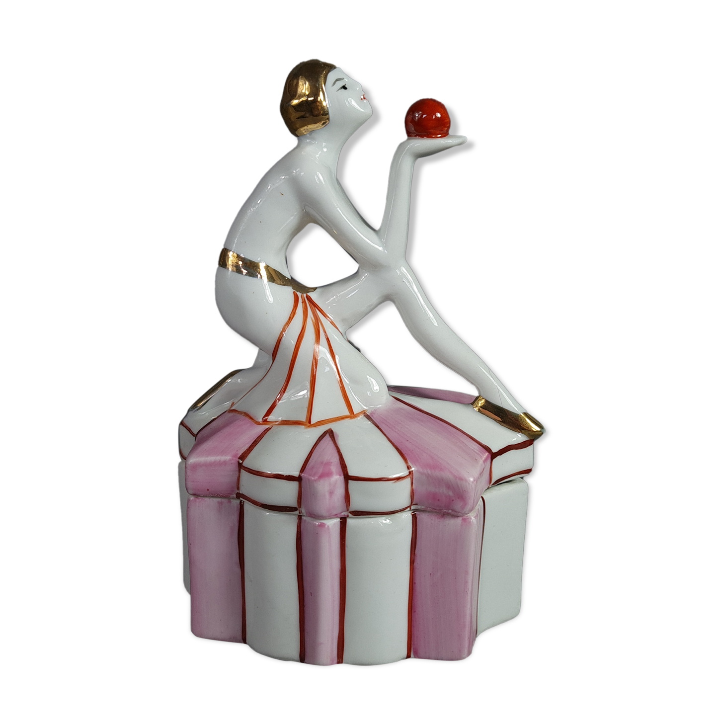 Box or candy porcelain Art Deco style