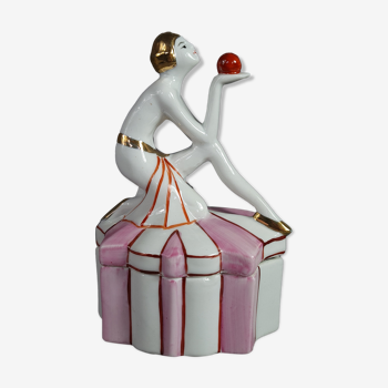 Box or candy porcelain Art Deco style