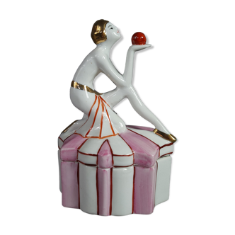 Box or candy porcelain Art Deco style