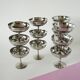 Ensemble de 6 coupes en inox à pieds fin, Made in France, Design, 1970