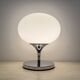 Opaline glass chromed steel & cast iron Space Age lamp by Kaiser Leuchten,