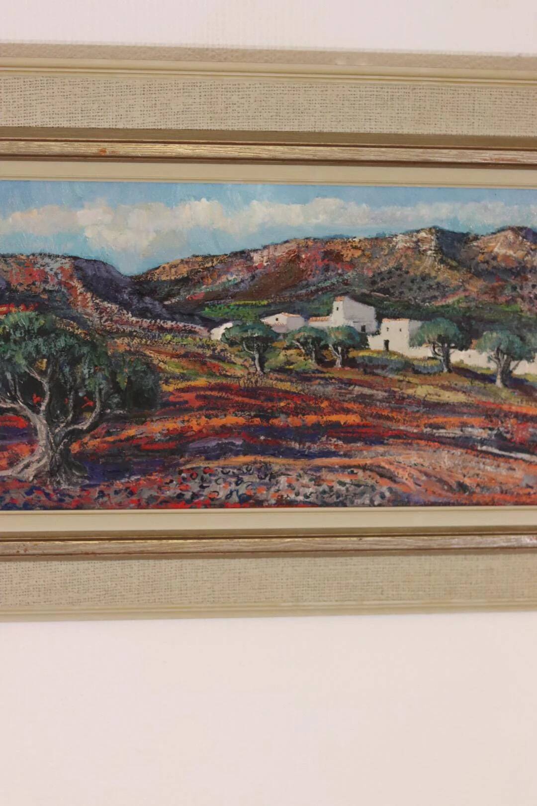 Original Swedish Oil on Canvas – “Bergsby Taragona” by Henry Eldin
