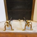 Brass chenets