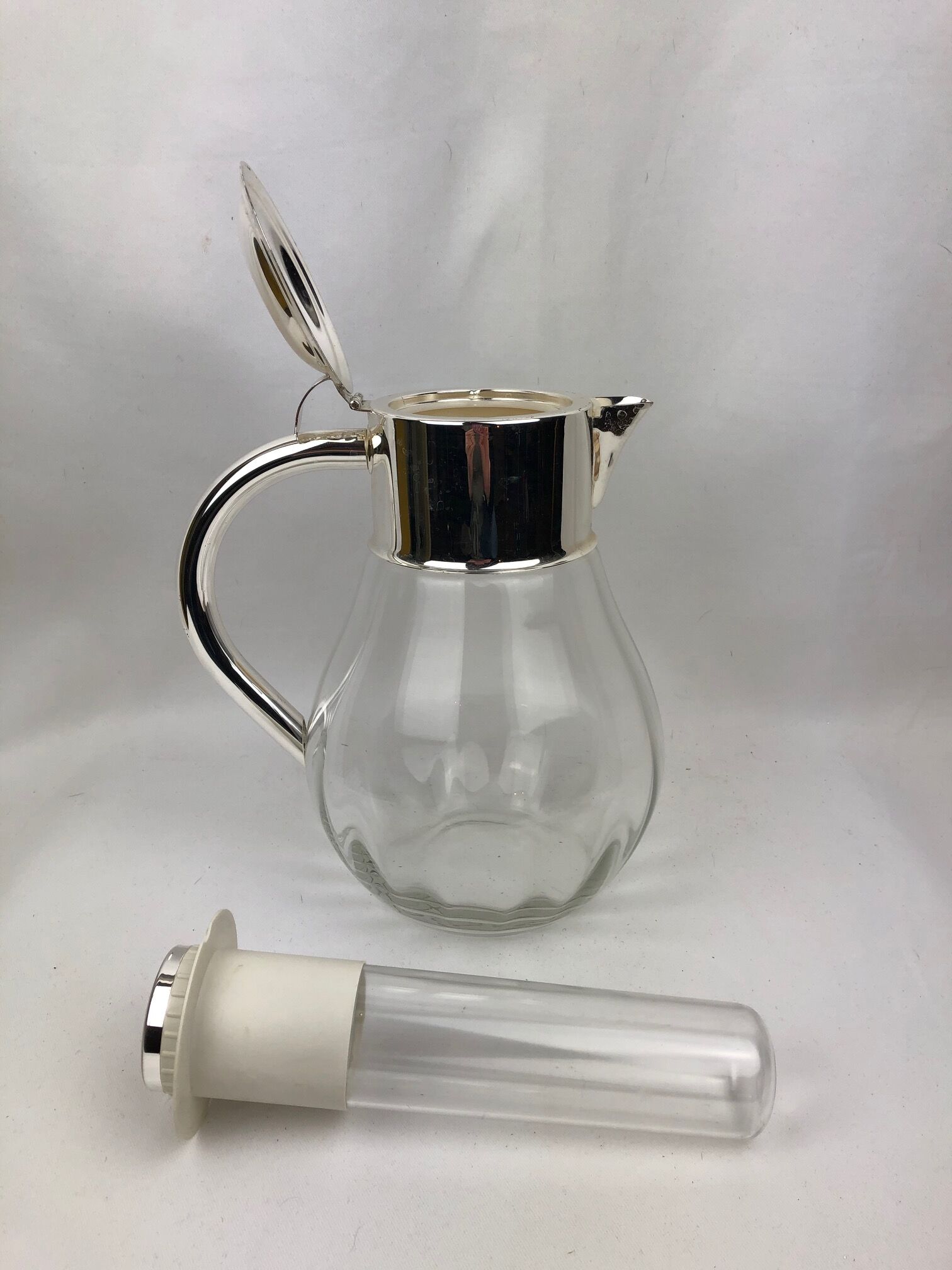 Vintage orangeade carafe and ice cube tank, 1980