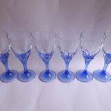 Blue tulip water glasses