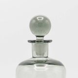 Decanter and Cordial Glasses in Grey Smoked Glass from Holmegaard Denmark, 1950s, Set of 7