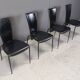Set of 4 post modern dining chairs by Arper Italy, 1980s