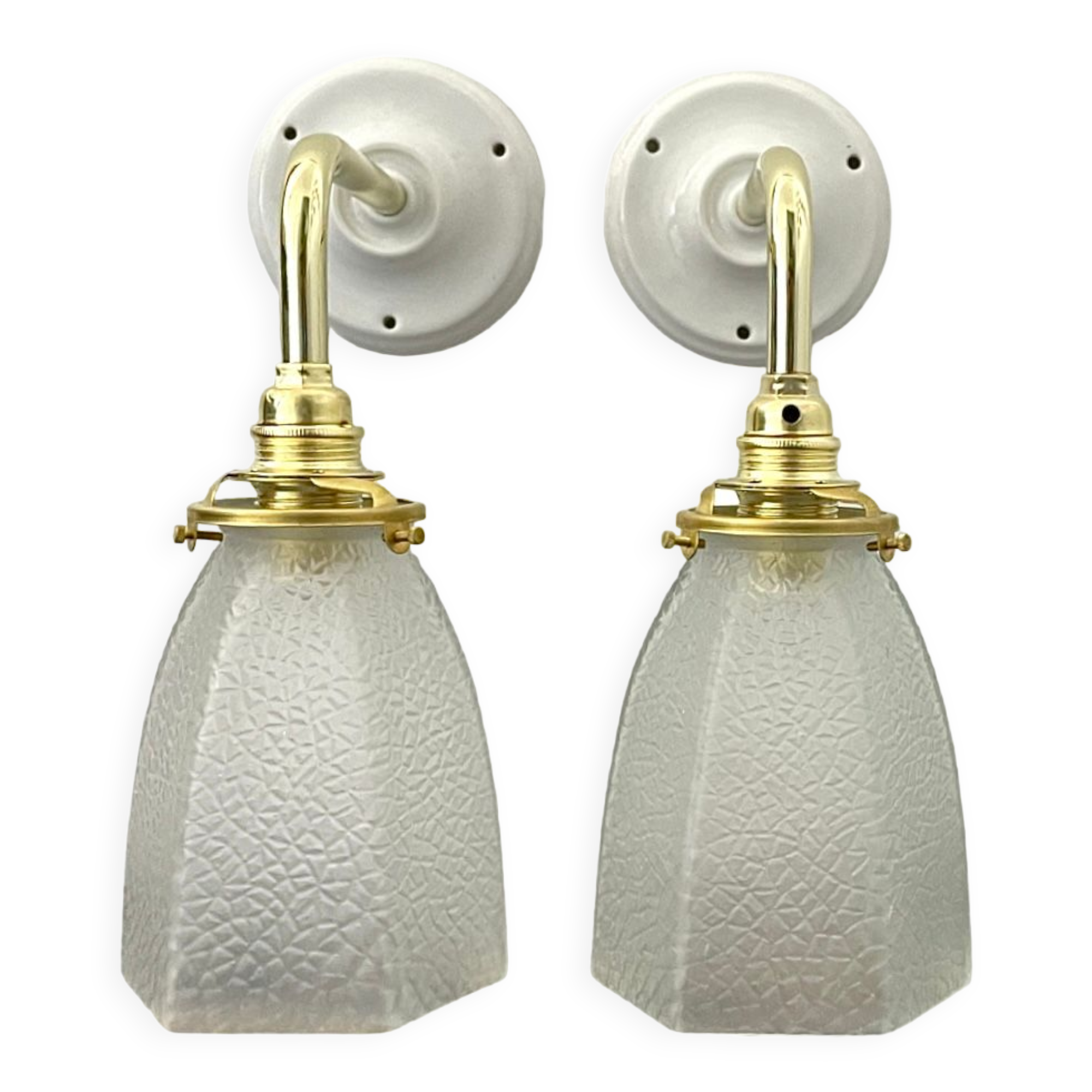 Pair of art deco wall lights