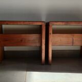 Pair of stools "Les Arcs" by Charlotte Perriand.