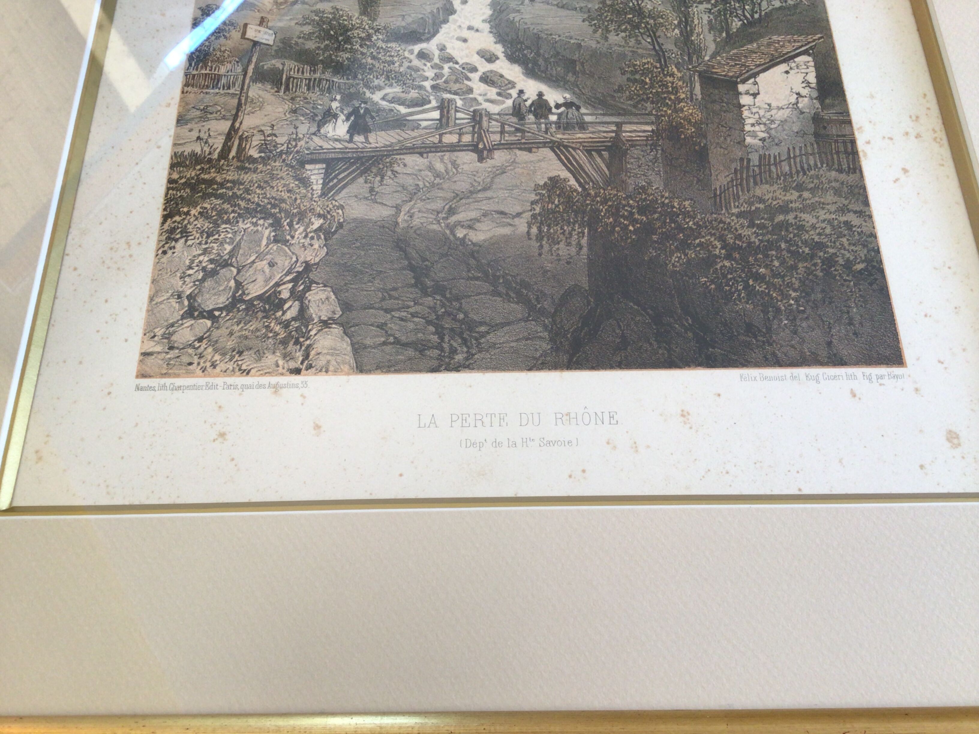 Original lithograph Nice and Savoie
