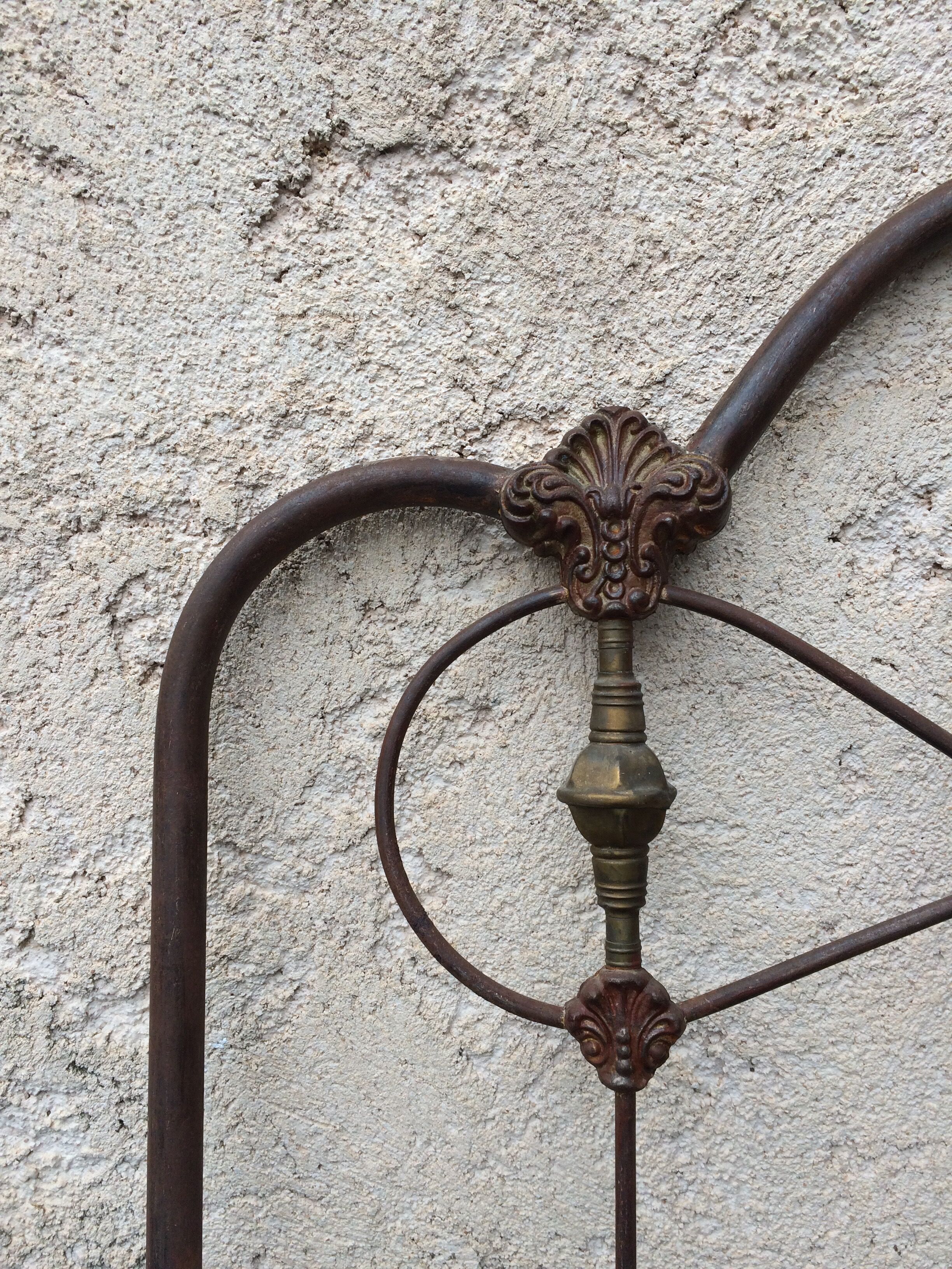 Wrought iron headboard