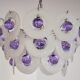 Sphera chandelier by Gino Vistosi, purple and white murano glass, Italy, 1970