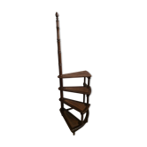 Wooden library staircase