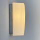 Pair of vintage wall lights, brushed metal and opaline glass, France, 1970