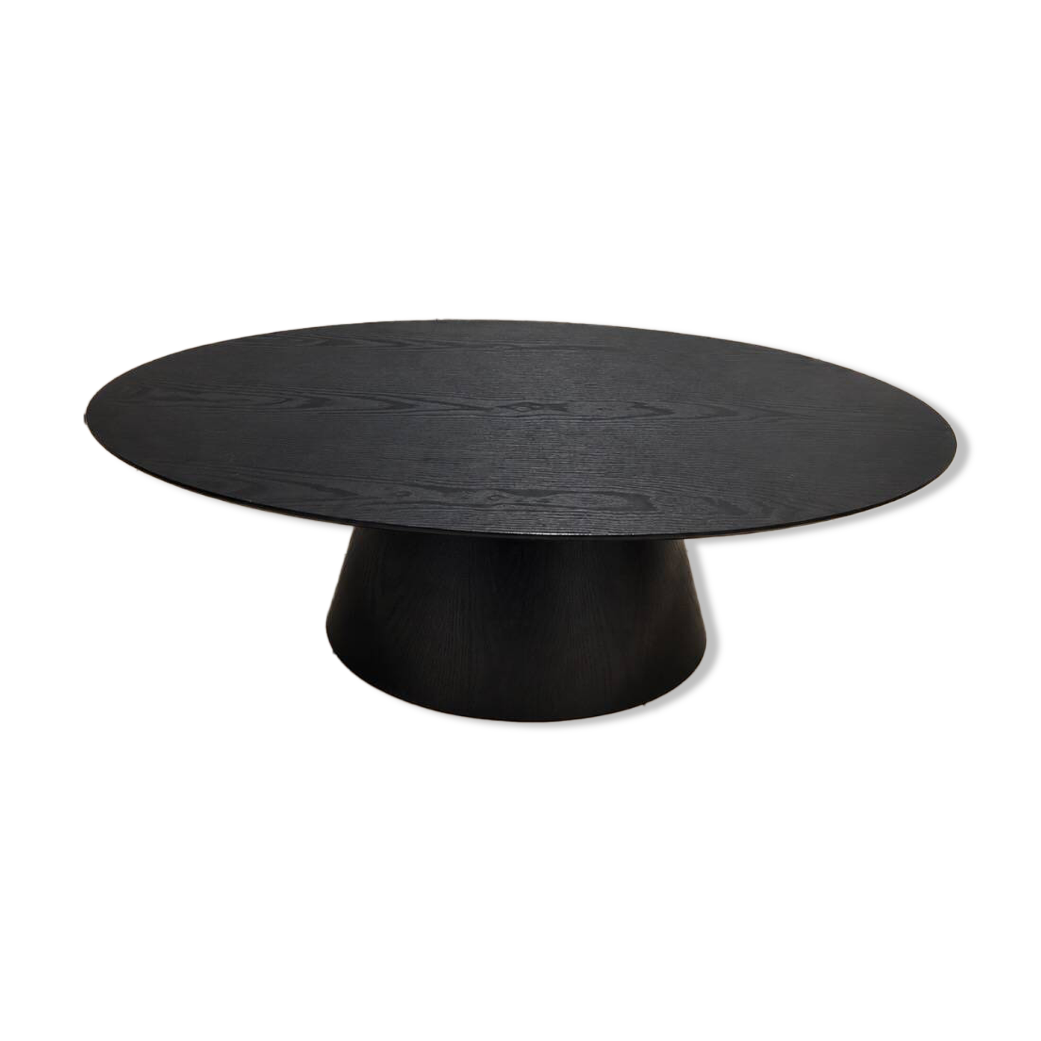 Black oval coffee table