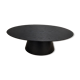 Black oval coffee table
