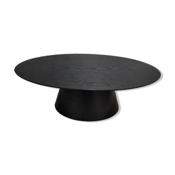 Black oval coffee table