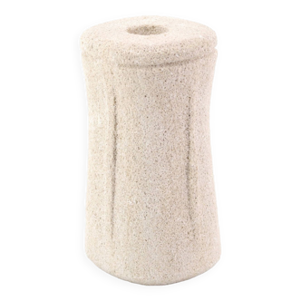 Vase or candle holder carved in stone, 1970s