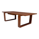 Large Teak coffee table with serving tray 1970s EMC Mobler Denmark
