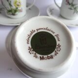 Mobil porcelain coffee cups