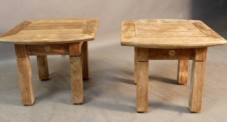Pair of Teak Coffee Tables by the Brand Roland Vlaemynck